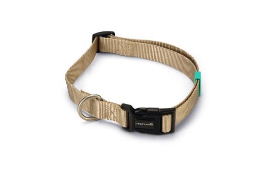 Afbeelding Beeztees uni - halsband hond - nylon - beige - 48-70cmx25mm door Tuinexpress.nl