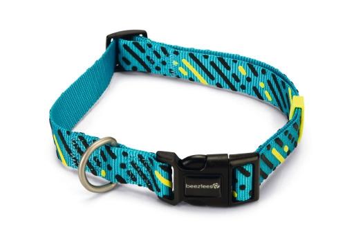 Afbeelding Beeztees memphis - halsband hond - nylon - licht blauw - 48-70cmx25mm door Tuinexpress.nl