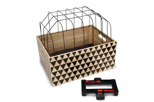 Afbeelding Beeztees touring + kap - hondenfietsmand - hout - 45x33x45 cm door Tuinexpress.nl