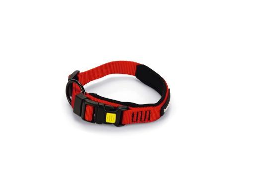 Afbeelding Beeztees parinca premium - hondenhalsband - nylon - rood - 30-35 cm x 20 mm door Tuinexpress.nl