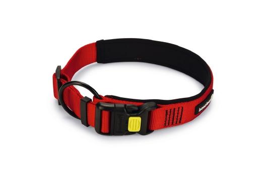 Afbeelding Beeztees parinca premium - hondenhalsband - nylon - rood - 50-55 x 25 mm door Tuinexpress.nl