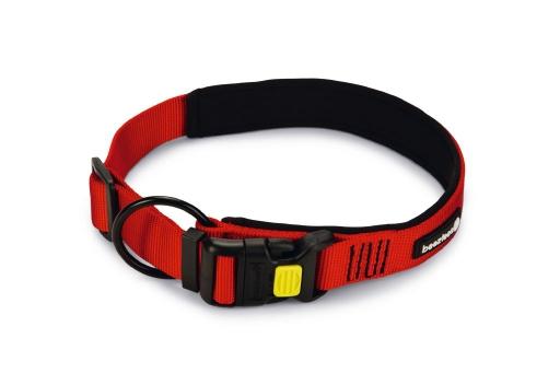 Afbeelding Beeztees parinca premium - hondenhalsband - nylon - rood - 55-60 cm x 30 mm door Tuinexpress.nl