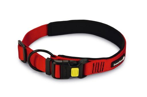 Afbeelding Beeztees parinca premium - hondenhalsband - nylon - rood - 60-65 cm x 35 mm door Tuinexpress.nl