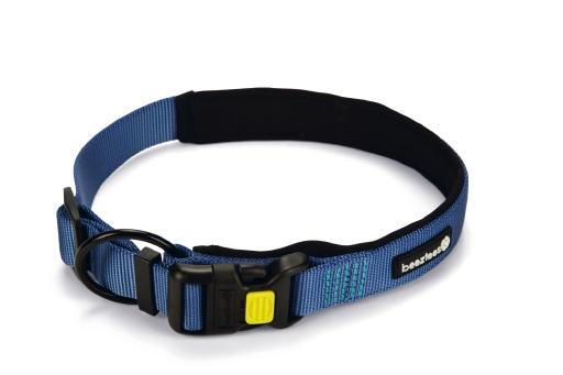 Afbeelding Beeztees parinca premium - hondenhalsband - nylon - blauw - 60-65 cm x 35 mm door Tuinexpress.nl