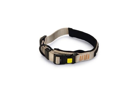 Afbeelding Beeztees parinca premium - hondenhalsband - nylon - lichtgrijs - 35- 40 cm x 20 mm door Tuinexpress.nl