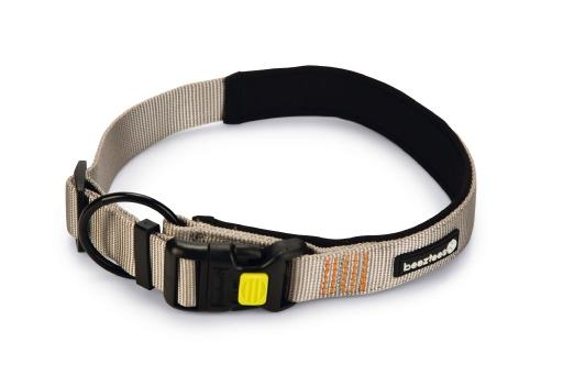 Afbeelding Beeztees parinca premium - hondenhalsband - nylon - lichtgrijs - 60- 65 cm x 30 mm door Tuinexpress.nl