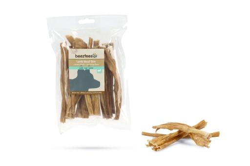 Afbeelding Beeztees lamskophuid - hondensnack - 100g door Tuinexpress.nl