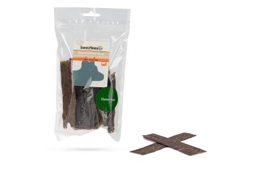 Afbeelding Beeztees runderkophuidstrips - hondensnack - 150 gram door Tuinexpress.nl