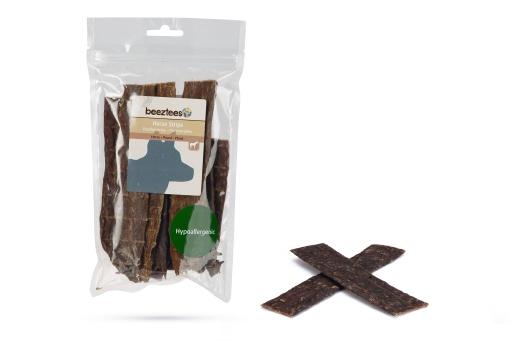 Afbeelding Beeztees paardenstrips - hondensnack - 150 gram door Tuinexpress.nl