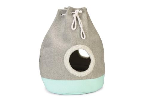 Afbeelding Beeztees flo kittenhuis - kattenhuis - joggingstof - grijs - 40x40x55 cm door Tuinexpress.nl