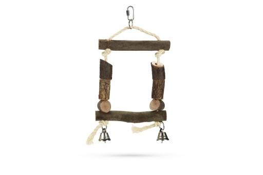 Afbeelding Beeztees tomi schommel - vogelspeelgoed - hout - 31 cm door Tuinexpress.nl