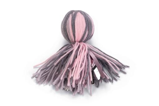 Afbeelding Beeztees octopus bal octy - kattenspeelgoed - wol - grijs/roze - 15x5x5 cm door Tuinexpress.nl