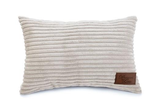 Desgined By Lotte Hoofdkussen Ribbed - Hond - Lichtgrijs - 35X23 Cn