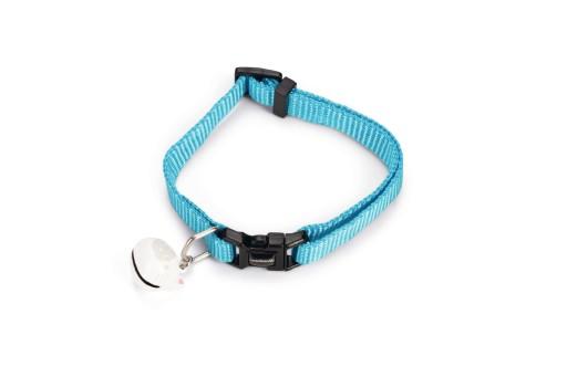 Afbeelding Beeztees uni - kattenhalsband - nylon - lichtblauw - 30x1x0,2 cm door Tuinexpress.nl