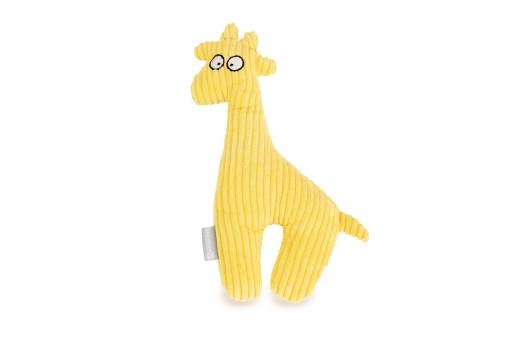 Afbeelding Beeztees giraffe raffo - hondenspeelgoed - ribstof - geel - 27x15x4 cm door Tuinexpress.nl