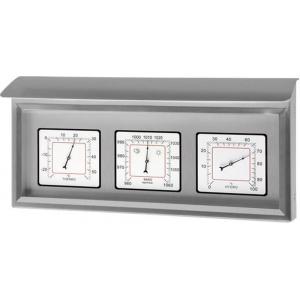 Weerstation 3 in 1 rvs wit 35.6 cm