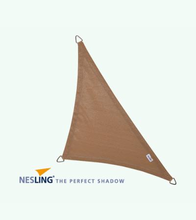 Nesling Coolfit schaduwdoek driehoek 90 graden zand 4 x 4 x 5.7 meter