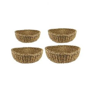 Bowl duuk natural bloempot binnen set van 4