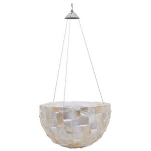 Ocean pearl hanging bowl white L