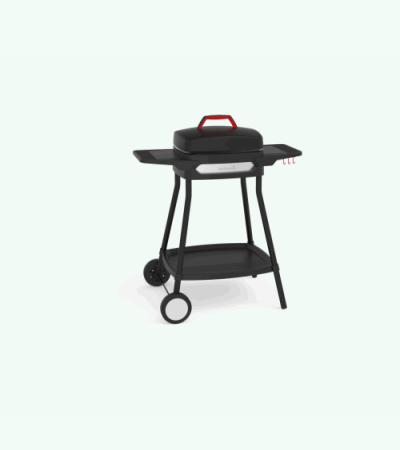 Alexia 5111 elektrische barbecue met zijtafels en wielen zwart 84x55x97cm - barbecook