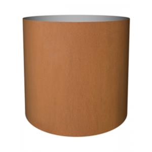 Cortenstaal plantenbak Standard cylinder 40x40cm op wielen