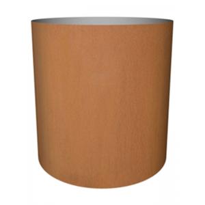 Cortenstaal plantenbak Standard cylinder 52x48cm op wielen