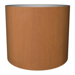 Cortenstaal plantenbak Standard cylinder 52x60cm op wielen