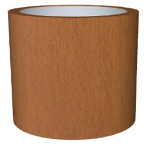 Cortenstaal plantenbak Standard Topper cylinder 52x60cm op wielen