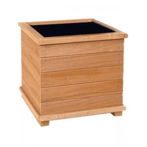 Vierkante houten plantenbak FSC 60x60x48 cm