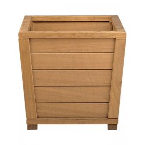 Vierkante houten plantenbak FSC conisch 50x50x60 cm