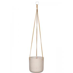 Rough Eco line hangende bloempot M 18x18 cm Charlie lichtgrijs