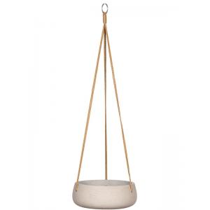 Rough Eco line hangende bloempot M 29x11 cm Eileen lichtgrijs