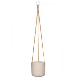 Rough Eco line hangende bloempot S 15x15 cm Charlie lichtgrijs