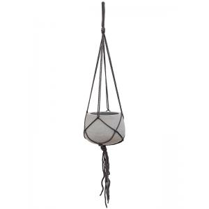 Stone Eco-line hangpot 20x15 cm lichtgrijs