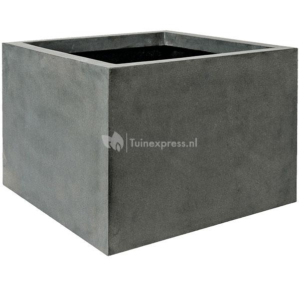 Weggooien Kwade trouw galerij Pottery Pots Jumbo 90x90x60 cm grijs vierkante plantenbak | Tuinexpress.nl