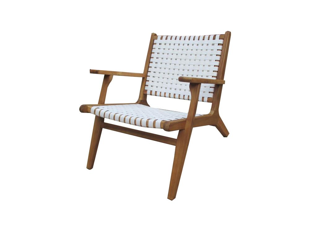 Delhi lounge wicker chair kd with armrest