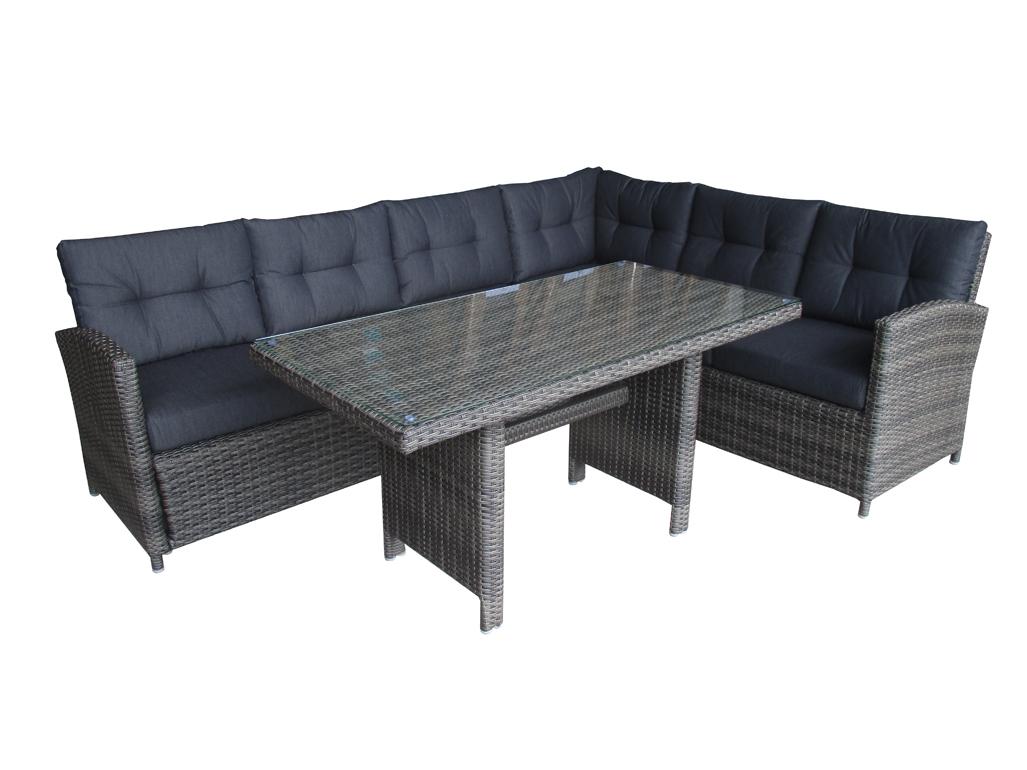 Amarillo lounge corner set promo 3 pcs (1x left arm 1x right arm 1x column table)