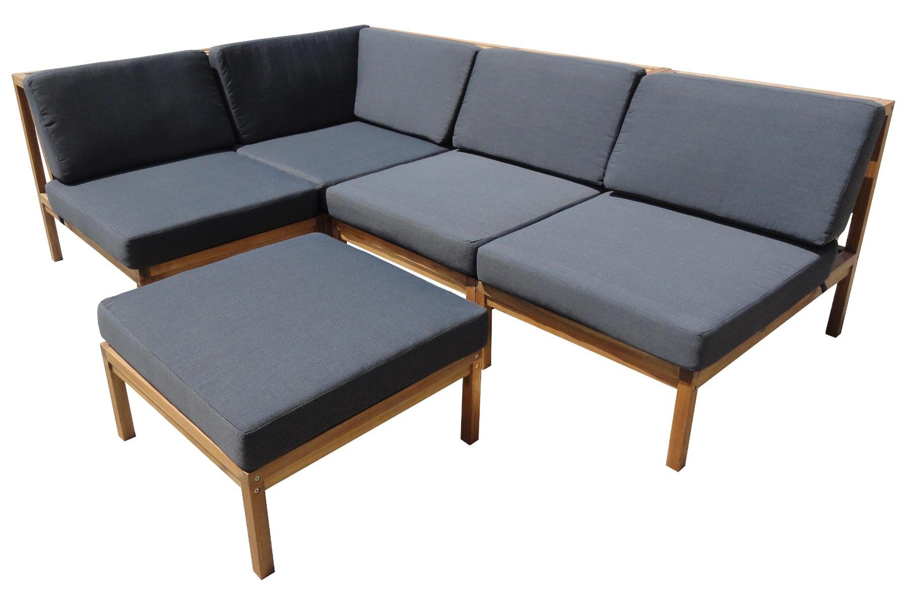 Fortuna lounge corner set (3x middle 1x corner 1x lounge table 68x68x40 cm )