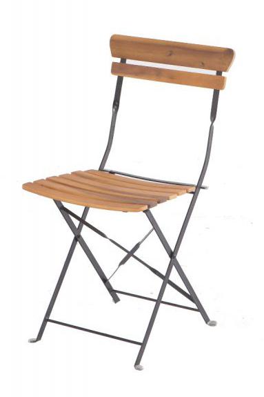 Norfolk folding chair with 2 slats back