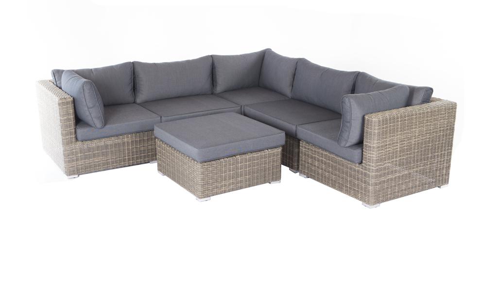 Sahara lounge corner set (without alu leg) (1x left arm 1x right arm 1x lounge table 68x68x33 cm)