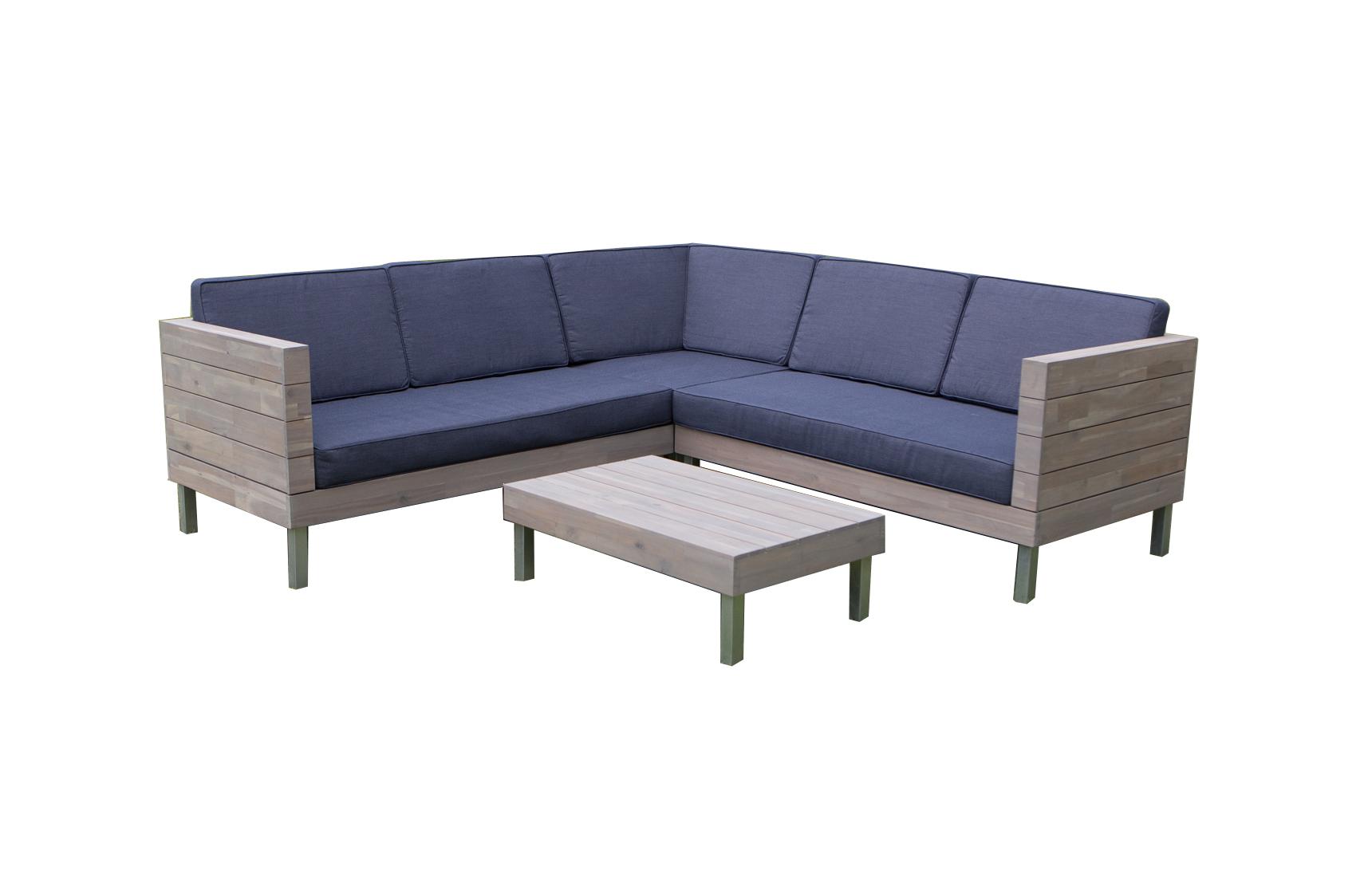 Zeeland lounge corner set( 1 left arm 1 right arm 1 corner 1 table 90x55x30)