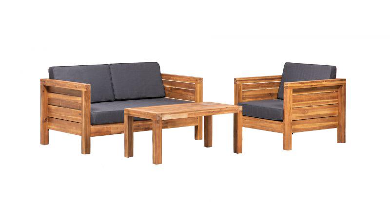 Texel lounge set( 2x chair 1x bench 1x table 100x50x45 cm)