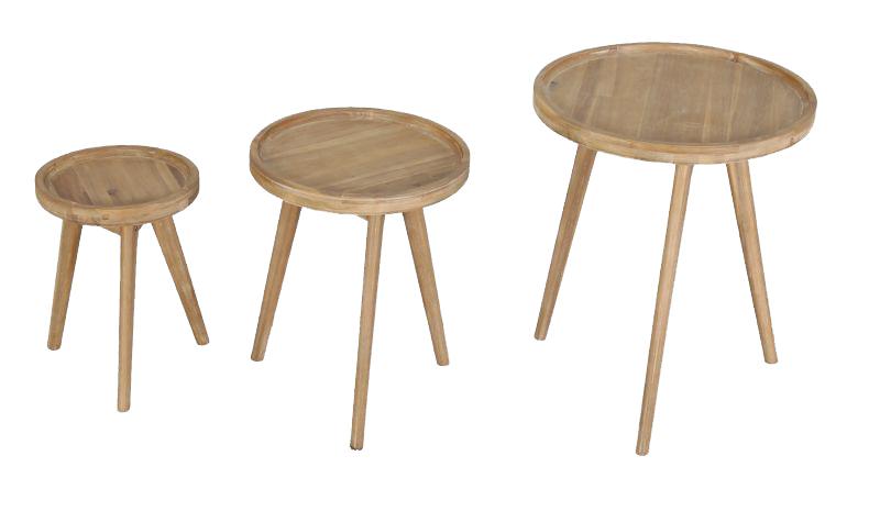 San jose side tables set 3 tables ( 1x side table 30 cm 1x side table 40 cm 1x side table 50 cm)