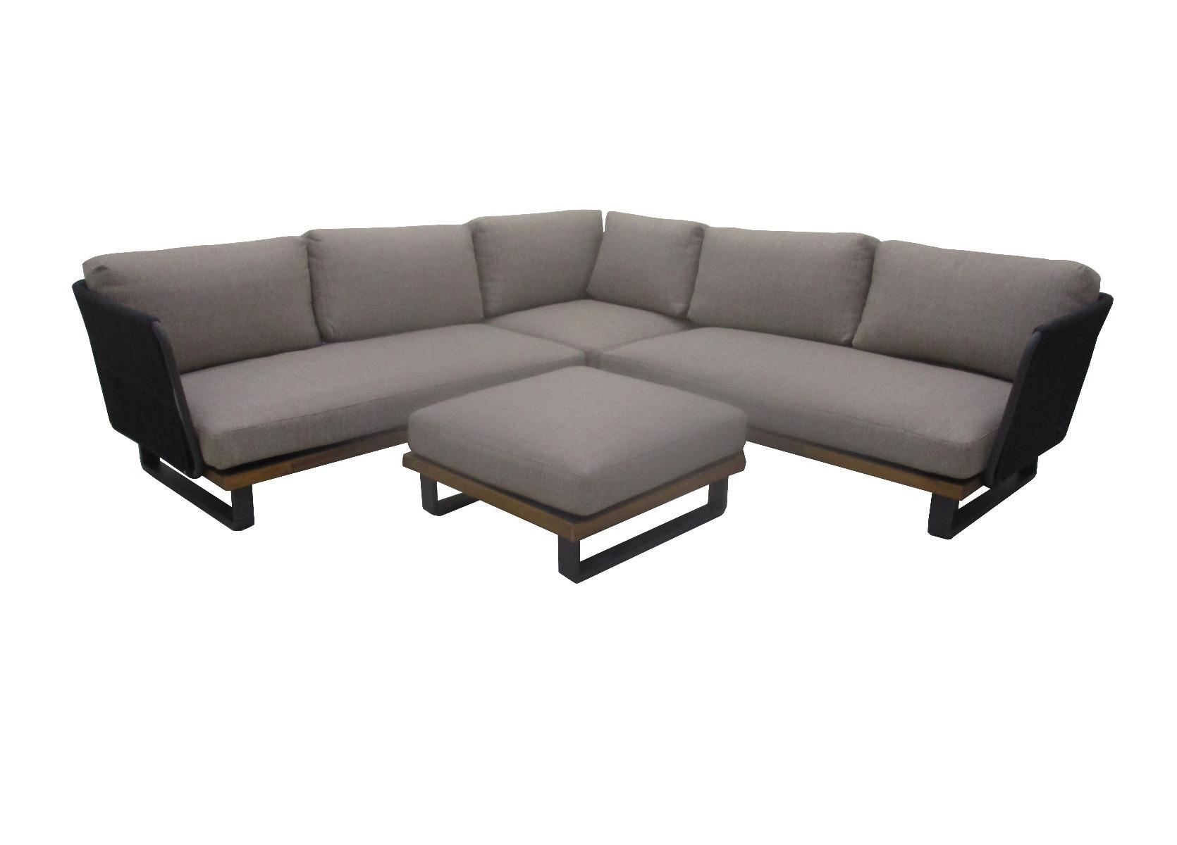 Viareggio corner set 3pcs (left bench right bench lounge footrest small 74 5x74 5x20cm)