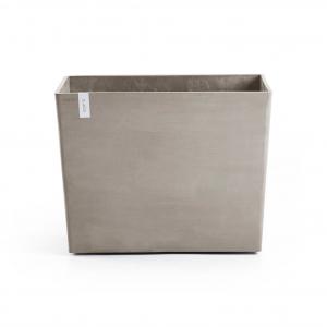 Ecopots Paris op wielen kunststof bloempot Taupe Ø 81,6 cm