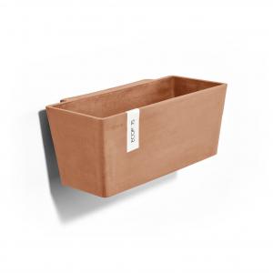 Ecopots Manhattan Wall kunststof bloempot Terracotta - Ø 33,4 cm