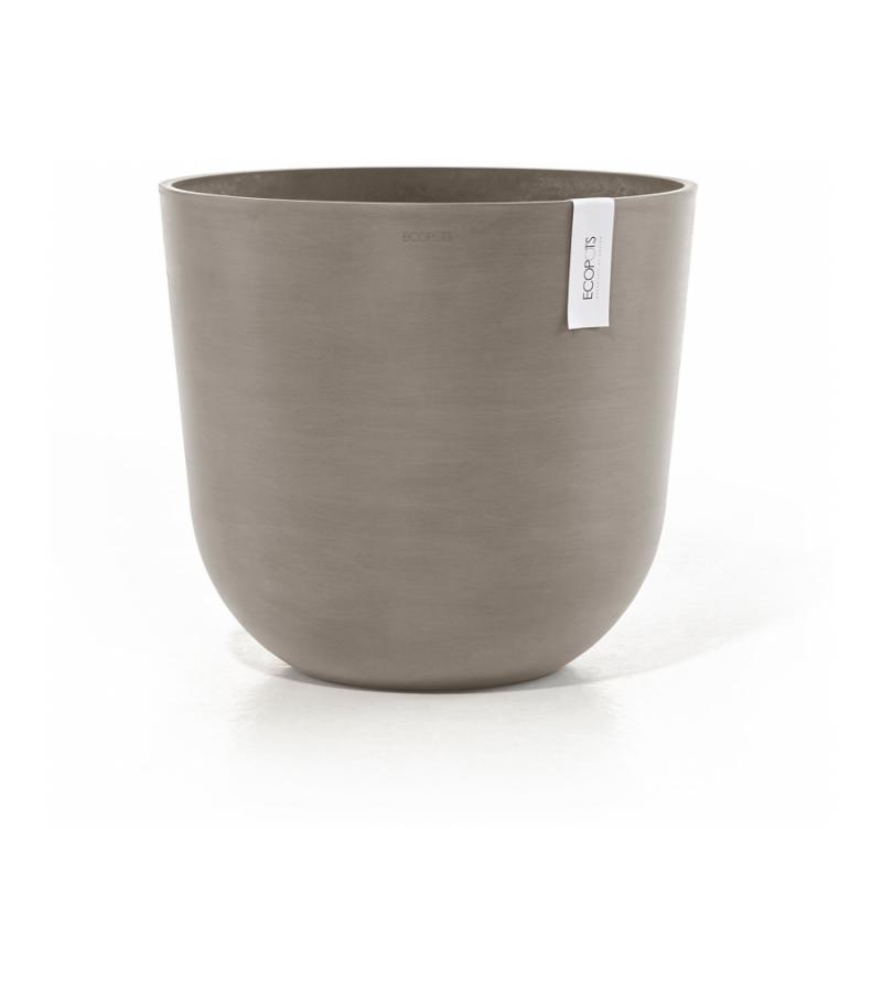 Ecopots Oslo kunststof bloempot Taupe - Ø 42,8 cm