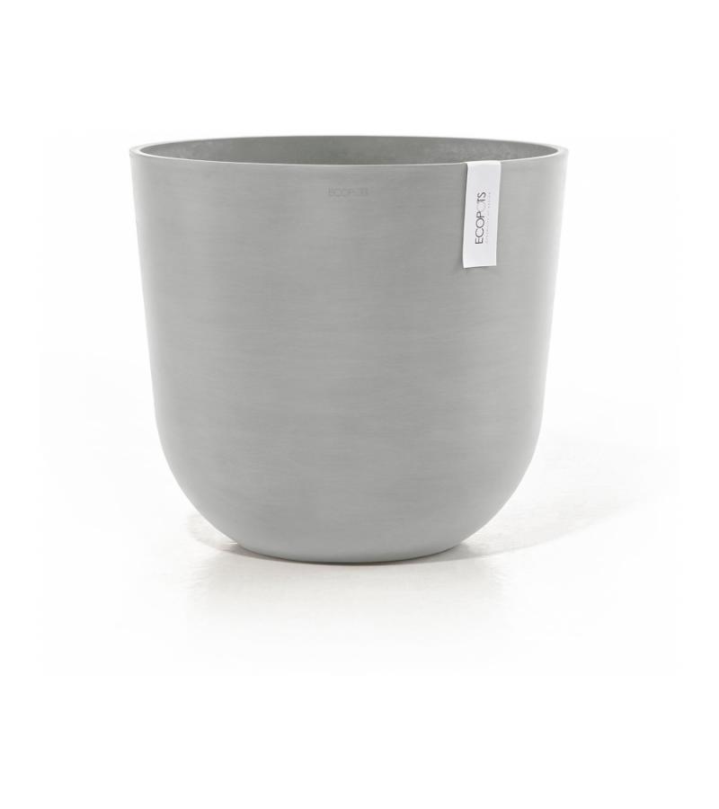 Ecopots Oslo kunststof bloempot Wit/Grijs - Ø 42,8 cm