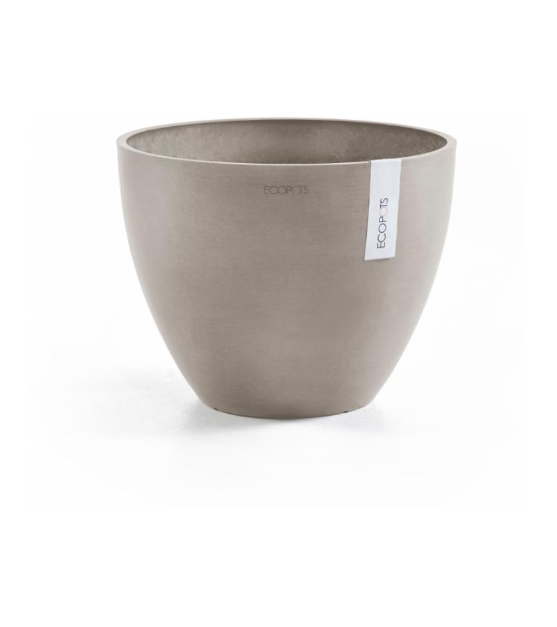 Ecopots Antwerp kunststof bloempot Taupe - Ø 48 cm