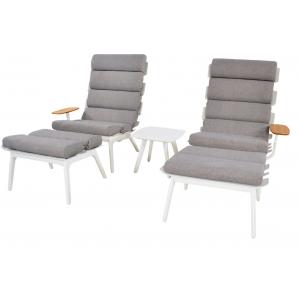 Ventus White witte duo loungeset - 2 persoons